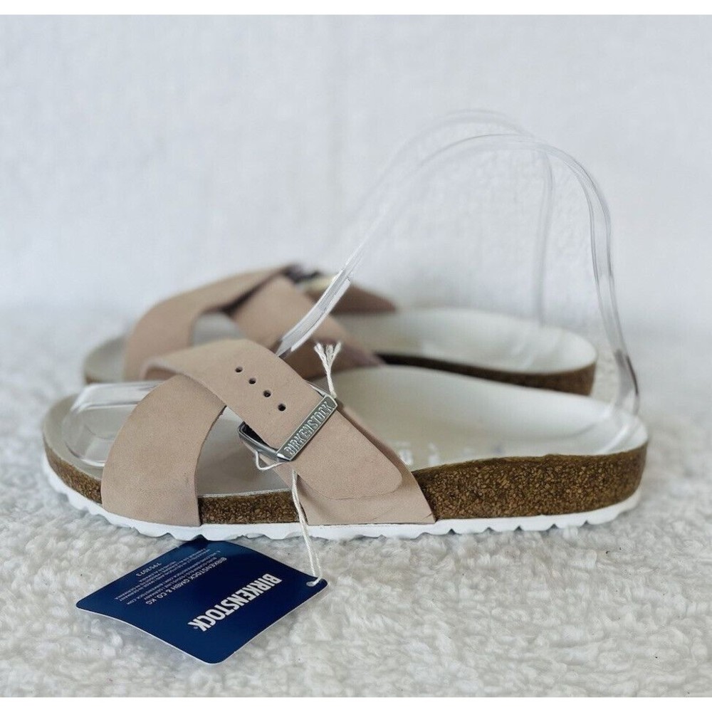 Birkenstock Siena Nubuck Light Pink Big Buckle  Slides Size EU 36/US 5